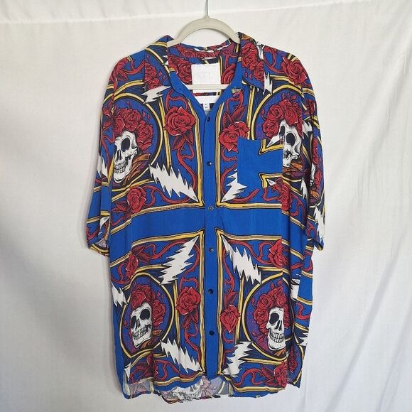ChinaTown Market X Grateful Dead Shirt Button Up SS Bandana Short Sleeve XL - Picture 3 of 12
